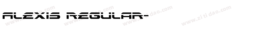 Alexis Regular字体转换